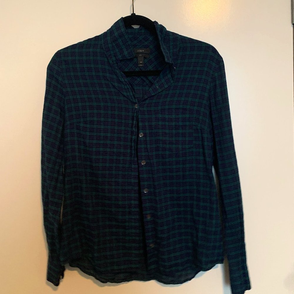 J. Crew Women's Boy Fit Plaid Shirt
